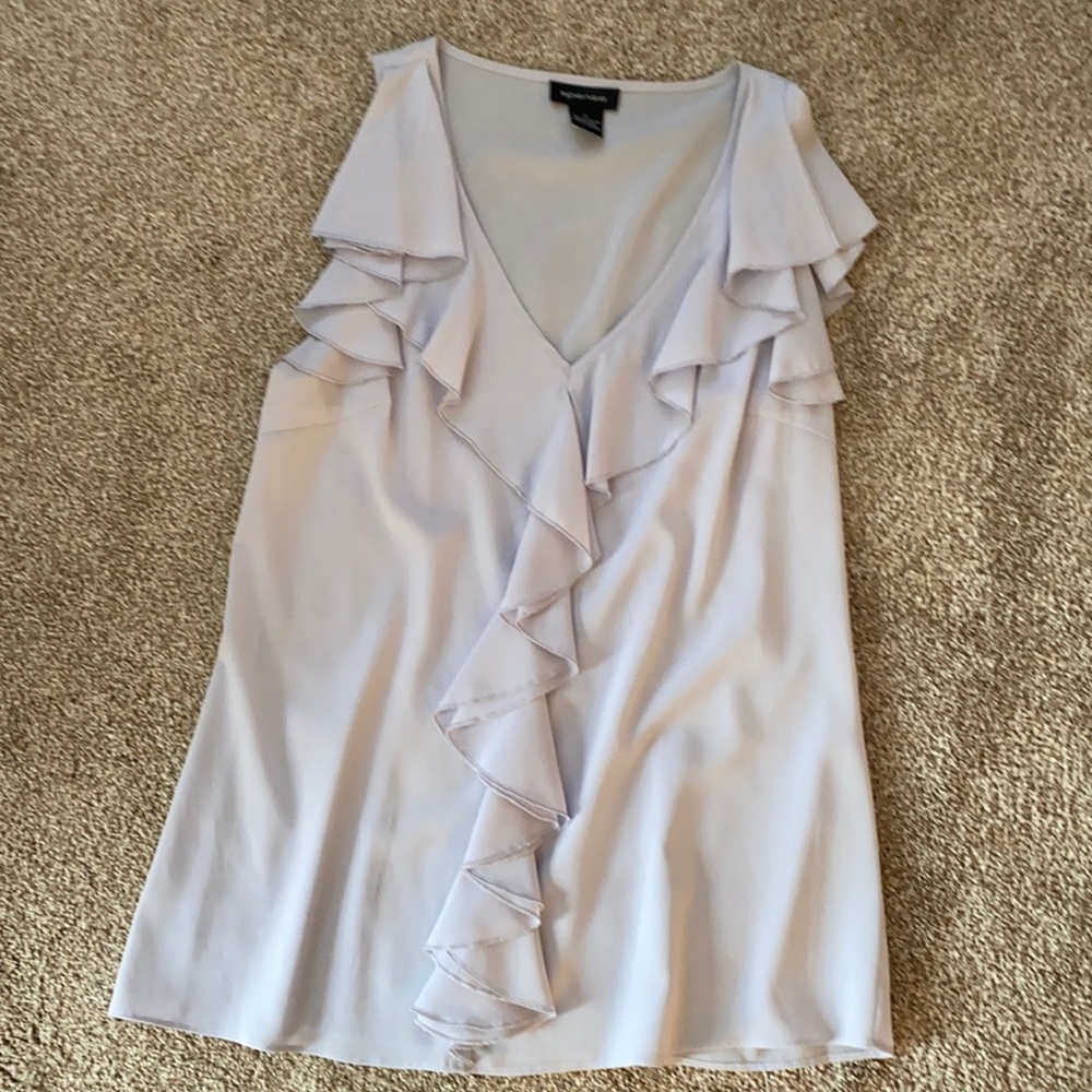 Light Lilac Flowy Sleeveless Blouse Size M